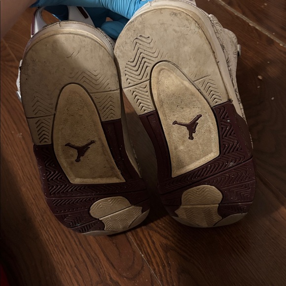 Jordan Sneakers with Maroon and Cream Design - Picture 4 of 4